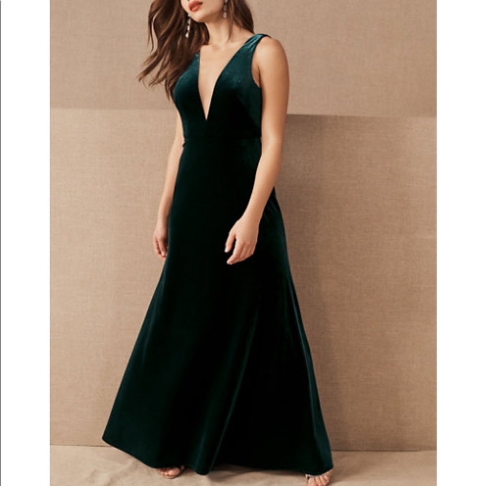 Anthropology / BHLDN - Jenny Yoo Logan Velvet Maxi Dress - women’s size 8